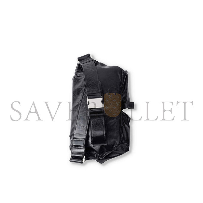 PRADA PATCH POCKET LEATHER SHOULDER BAG 2VH174 (24*18*5.5cm) 